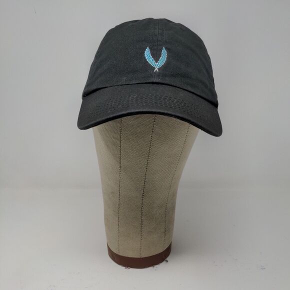 First Harvest Mens Slideback Hat Black Adjustable Embroidered Logo - Picture 2 of 11